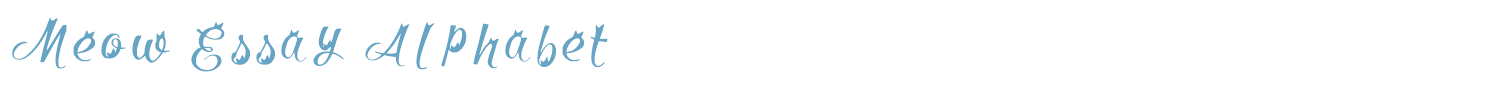 sample Meow Essay Alphabet font