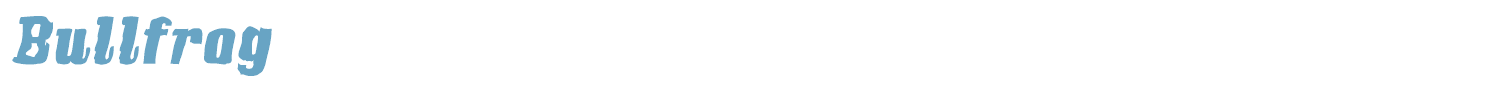 sample Bullfrog font