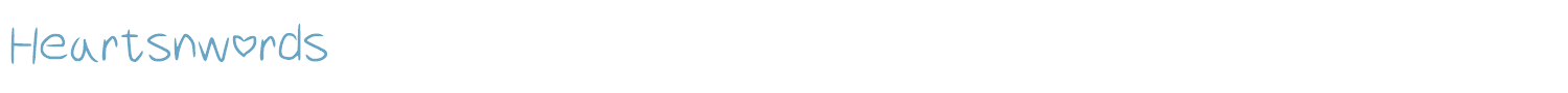 sample Heartsnwords font