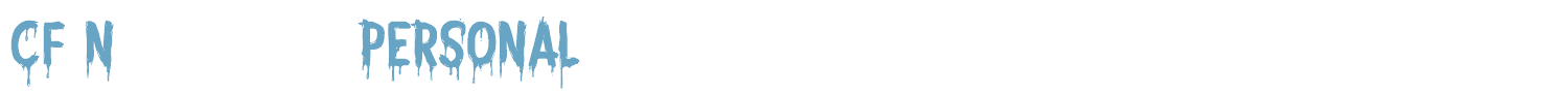 sample CF Nightmare PERSONAL font