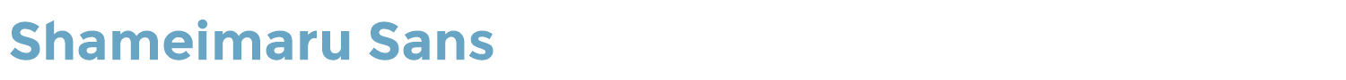 sample Shameimaru Sans font