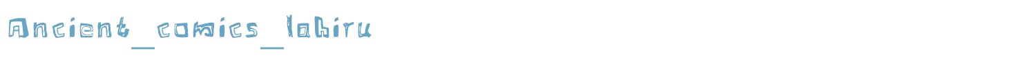sample Ancient_comics_lahiru font