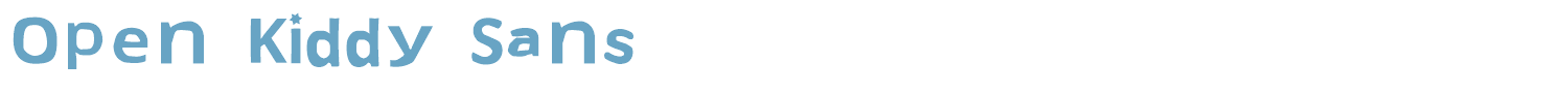 sample Open Kiddy Sans font
