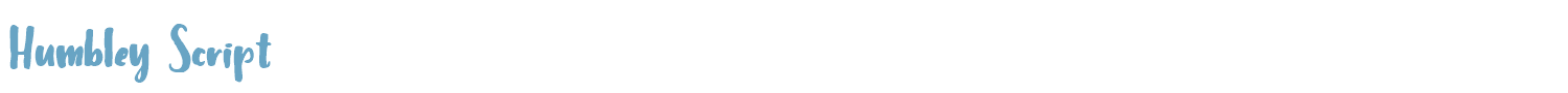 sample Humbley Script font