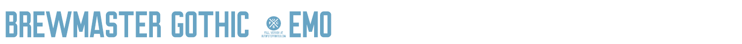 sample Brewmaster Gothic Demo font