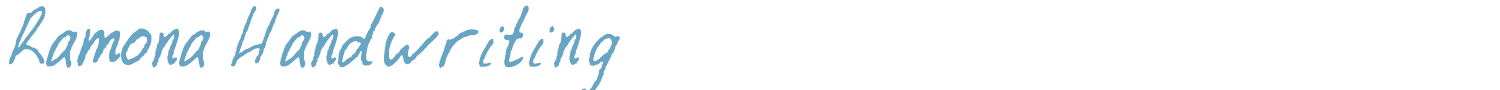 sample Ramona Handwriting font