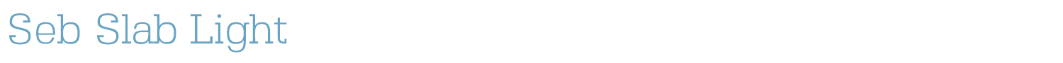sample Seb Slab font