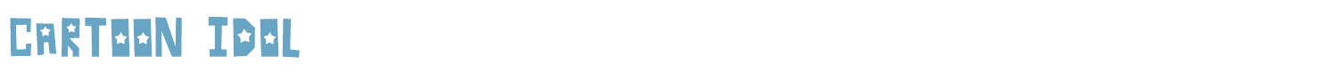 sample CARTOON IDOL font