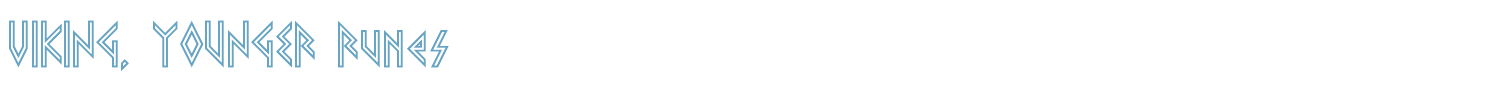 sample VIKING, YOUNGER Runes font