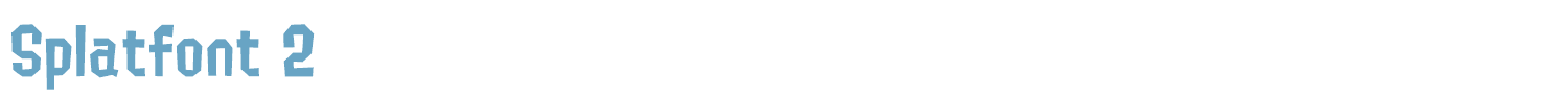 sample Splatfont 2 font