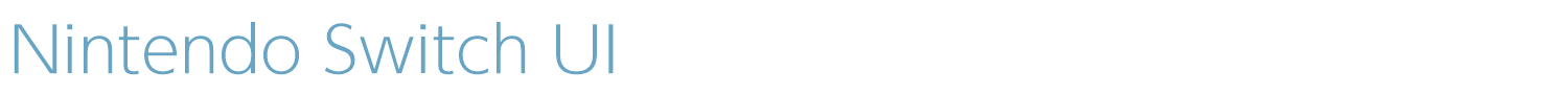 sample Nintendo Switch UI font