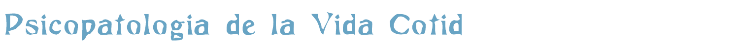 sample Psicopatologia de la Vida Cotid font