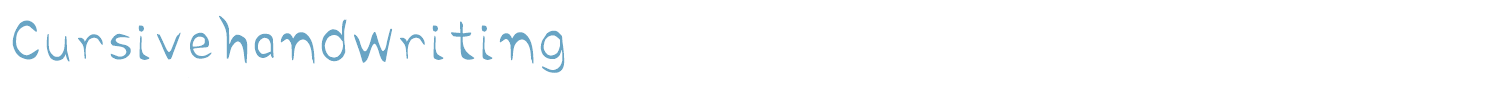 sample Cursivehandwriting font