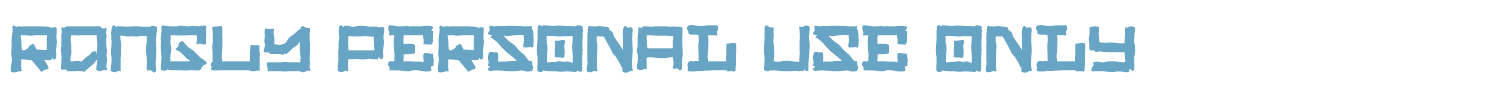 sample Rangly PERSONAL USE ONLY font