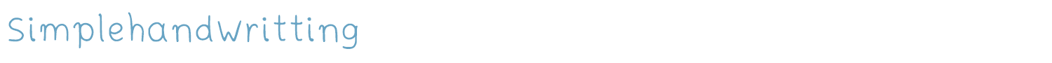 sample Simplehandwritting font