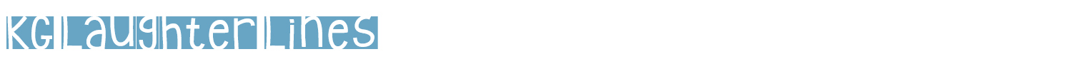 sample KG Laughter Lines font