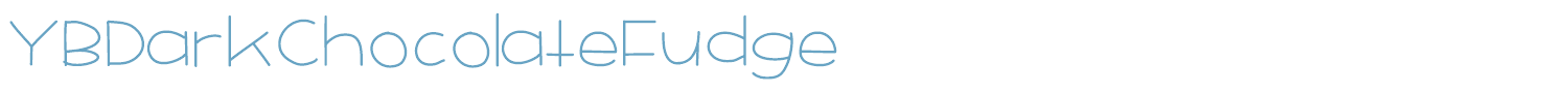 sample YBDarkChocolateFudge font