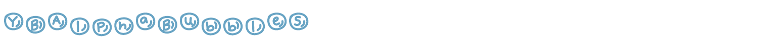 sample YBAlphaBubbles font