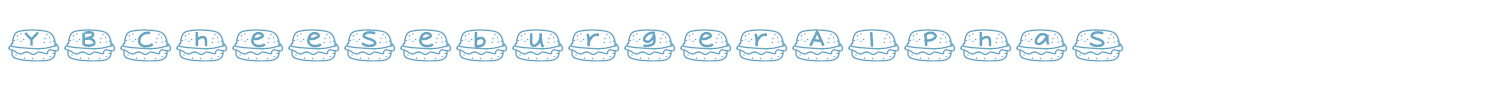 sample YBCheeseburgerAlphas font