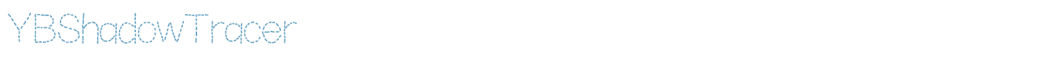 sample YBShadowTracer font