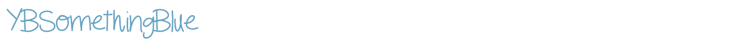 sample YBSomethingBlue font
