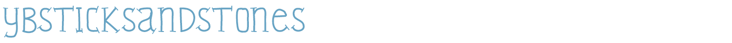 sample YBSticksAndStones font