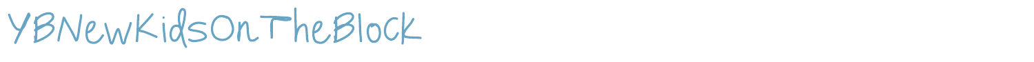 sample YBNewKidsOnTheBlock font