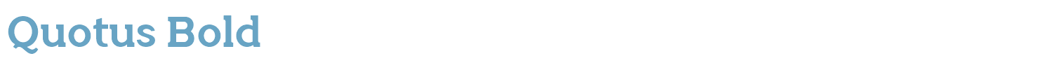 sample Quotus Bold font