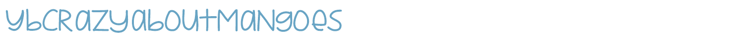 sample YBCrazyAboutMangoes font