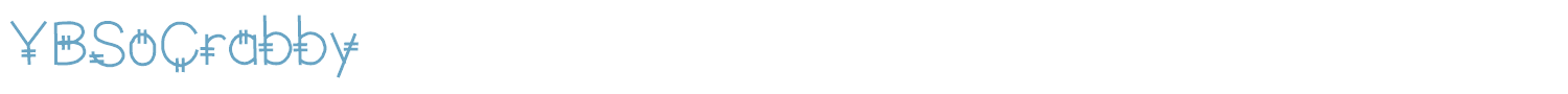 sample YBSoCrabby font