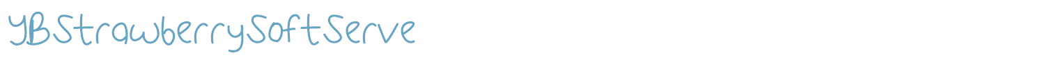 sample YBStrawberrySoftServe font