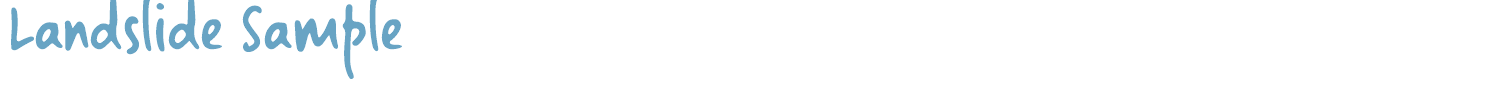 sample Landslide Sample font