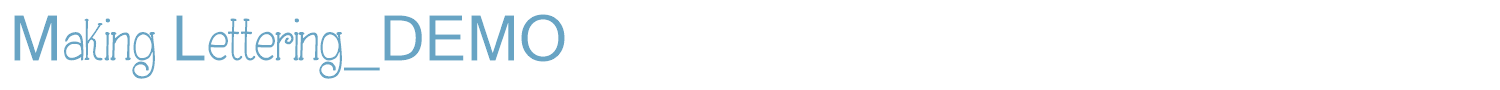 sample Making Lettering_DEMO font