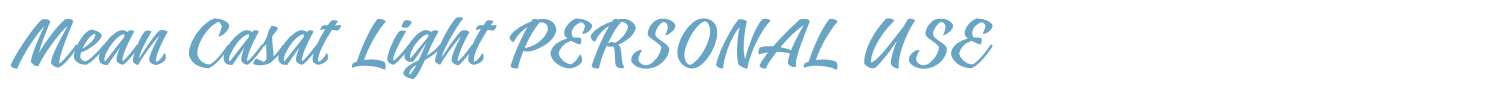 sample Mean Casat Light PERSONAL USE font