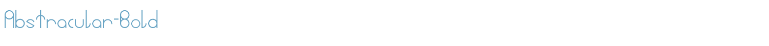 sample Abstracular-Fat font