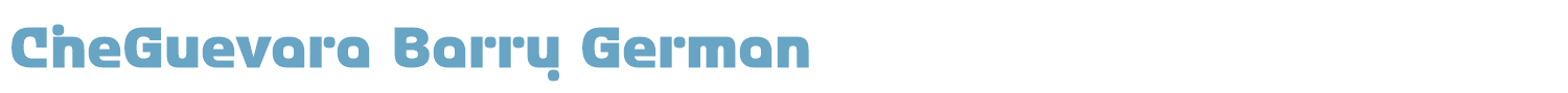 sample CheGuevara Barry German font