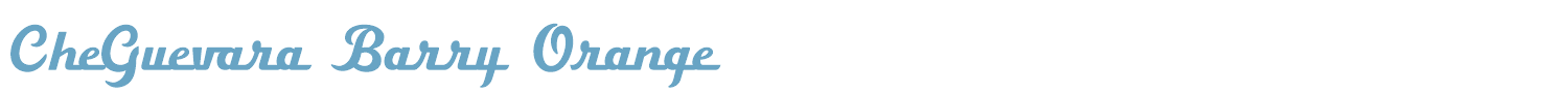 sample CheGuevara Barry Orange font