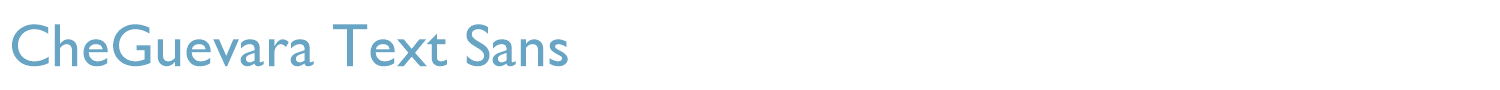 sample CheGuevara Text Sans font