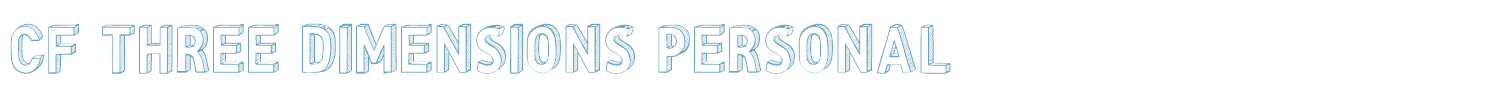 sample CF Three Dimensions Personal font