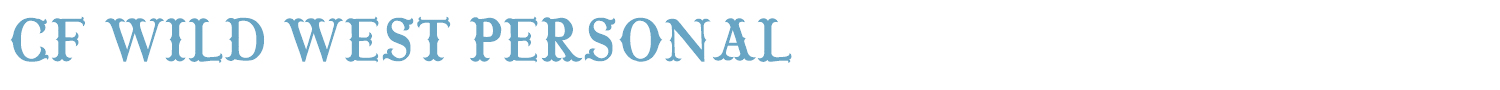 sample CF Wild West PERSONAL font