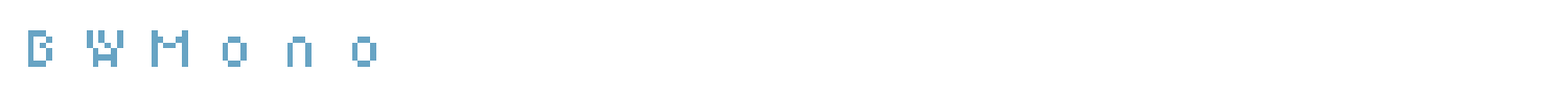 sample BWMono font
