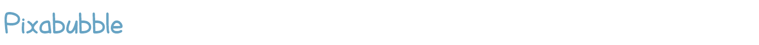 sample Pixabubble font