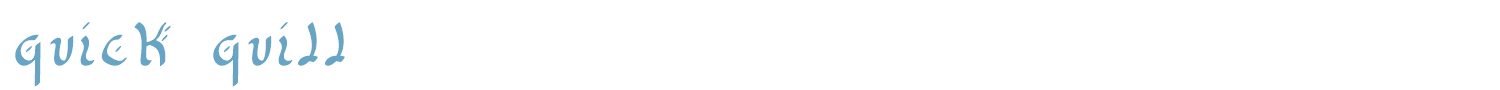 sample Quick Quill font