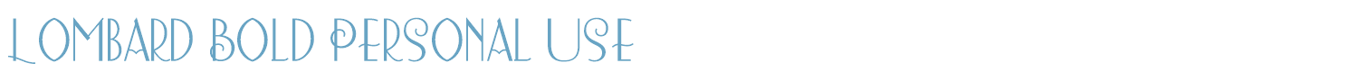 sample Lombard Personal Use font