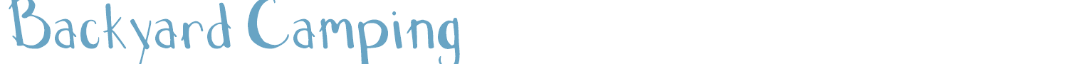 sample Backyard Camping font