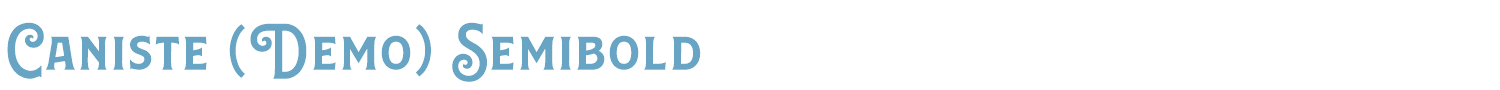 sample Caniste (Demo) Semibold font