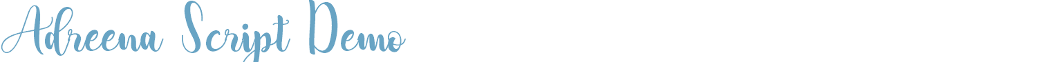 sample Adreena Script Demo font