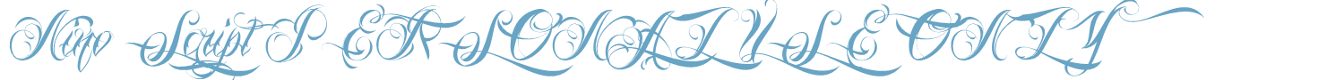 sample Nino Script PERSONAL USE ONLY font