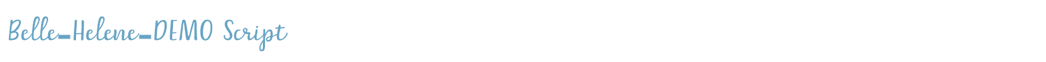 sample Belle-Helene-DEMO Script font