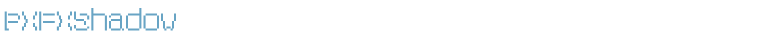 sample PXFXShadow font